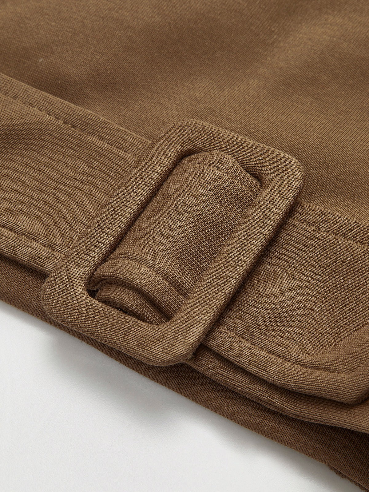 Belted sweatshirt top