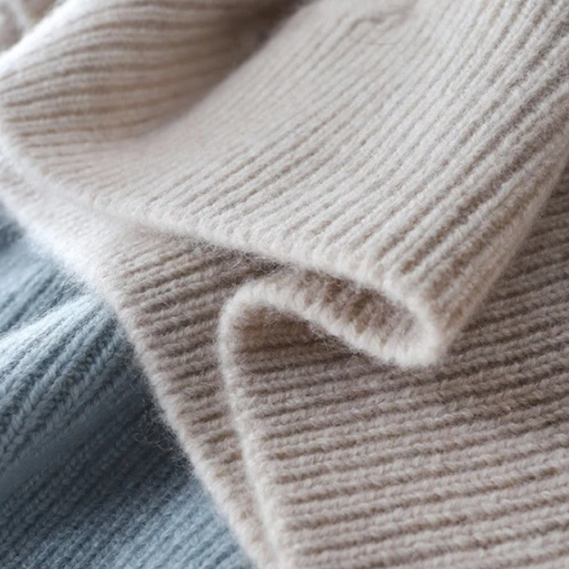 Chunky cable knit roll neck jumper