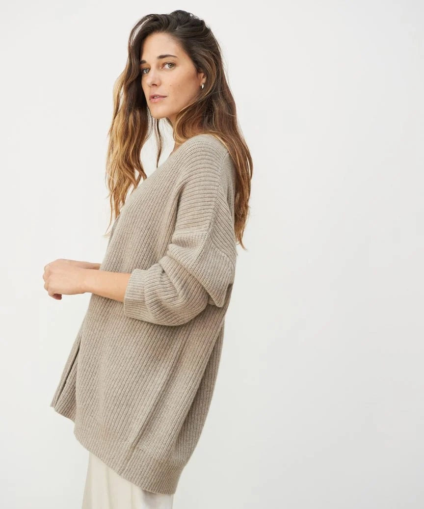 Chunky knit button cardigan