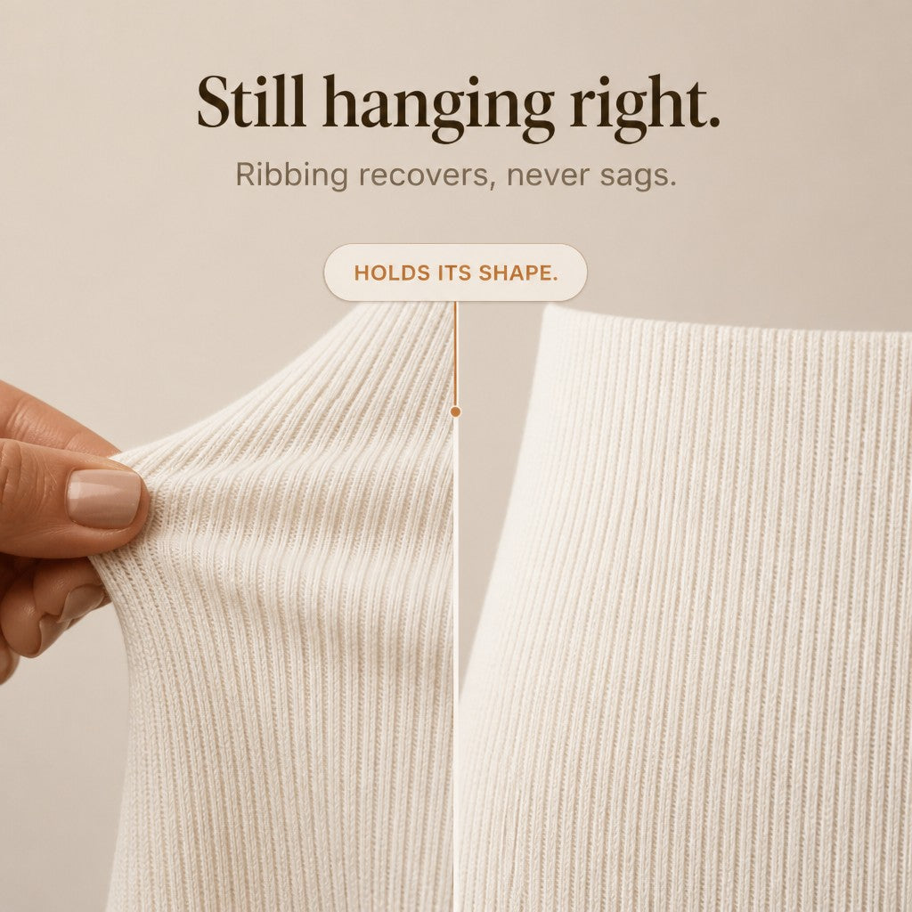 Cowl-neck ribbed jumper dress