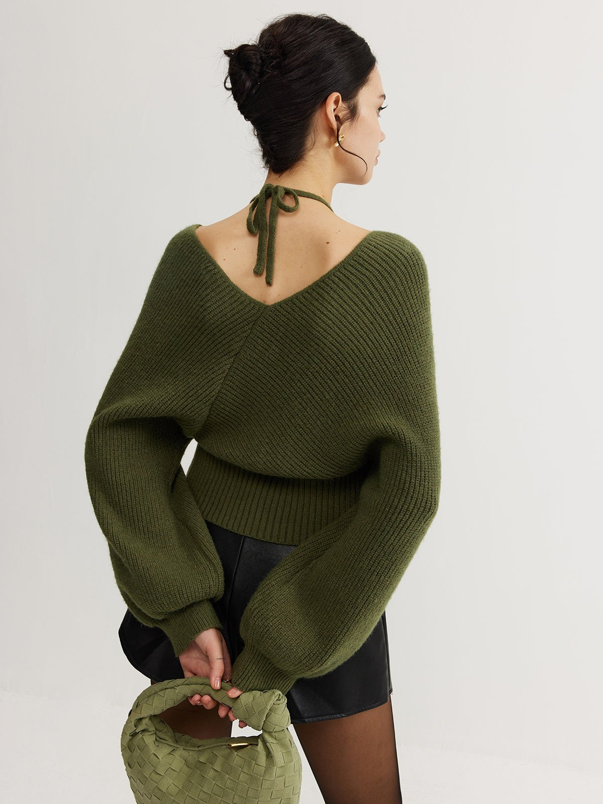 Crossover wrap jumper