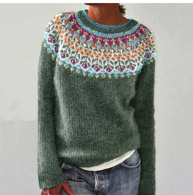 Fair isle crew neck jumper