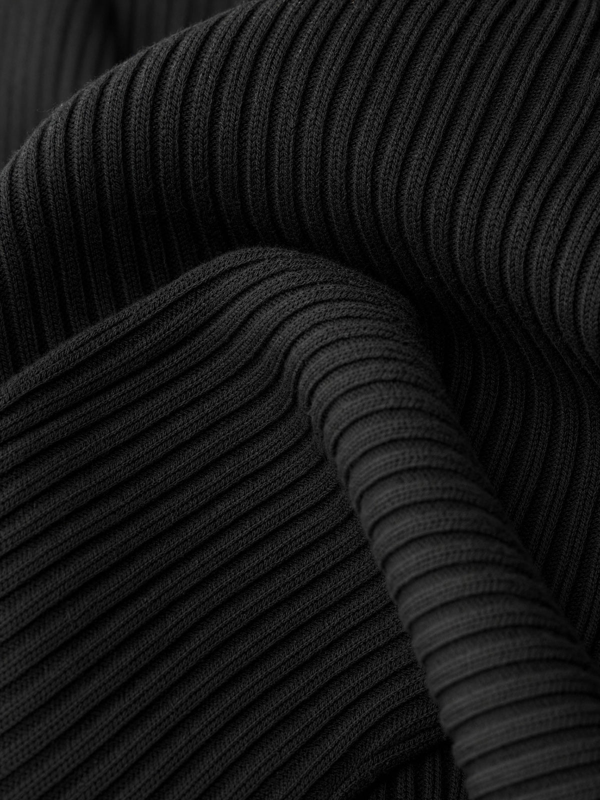 Half-zip ribbed wool midi dress