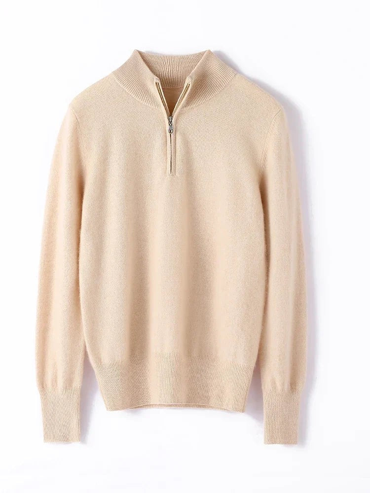 Merino wool half zip jumper