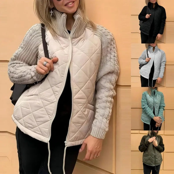 Quilted padded zip jacket