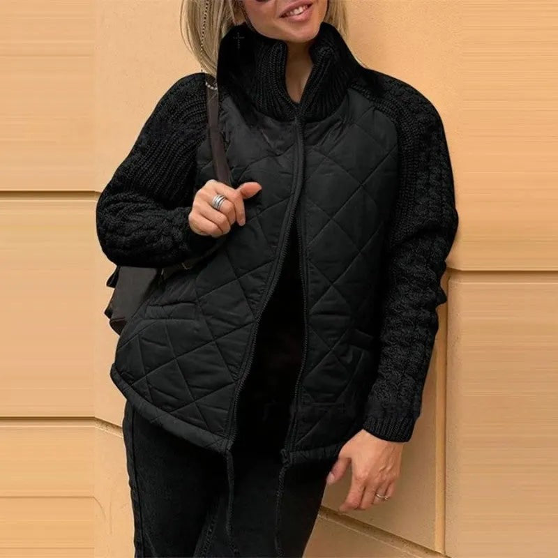Quilted padded zip jacket
