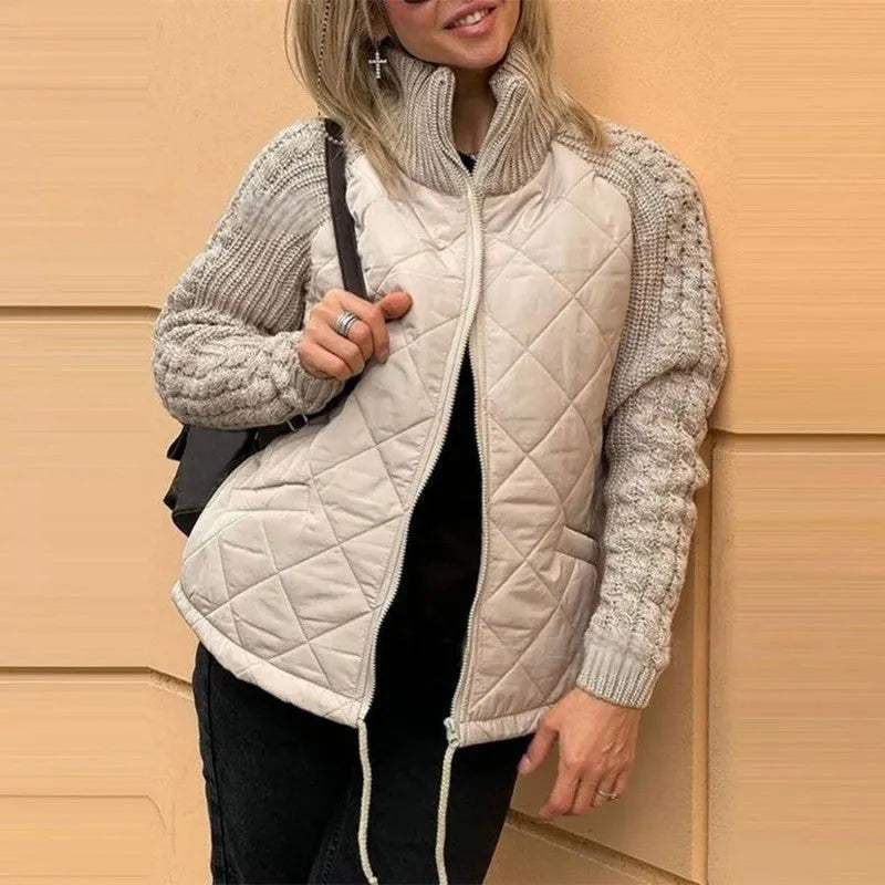 Quilted padded zip jacket