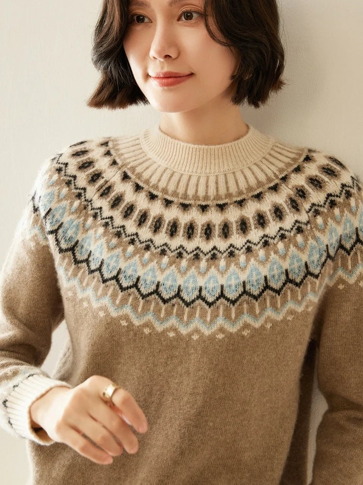 Wool fair isle jumper
