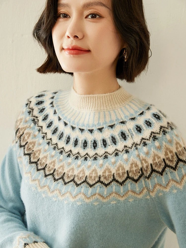 Wool fair isle jumper