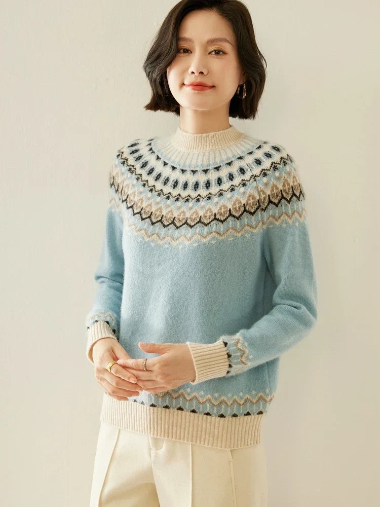 Wool fair isle jumper