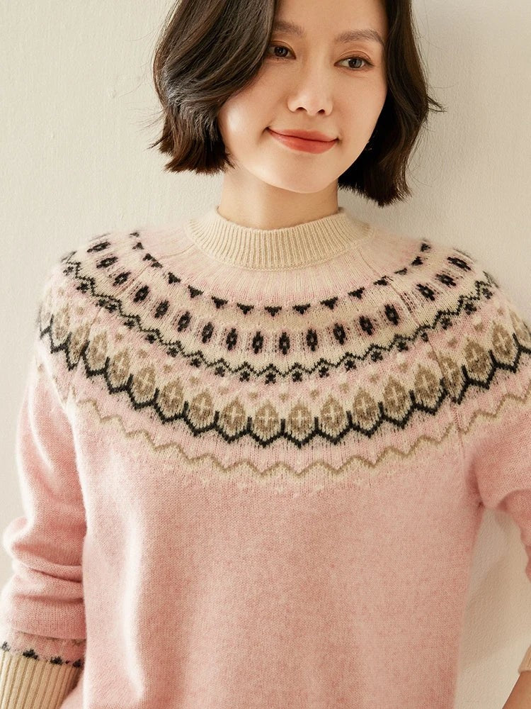 Wool fair isle jumper