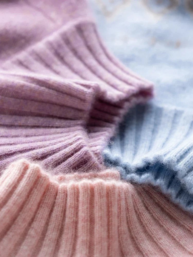 Wool fair isle mock neck jumper