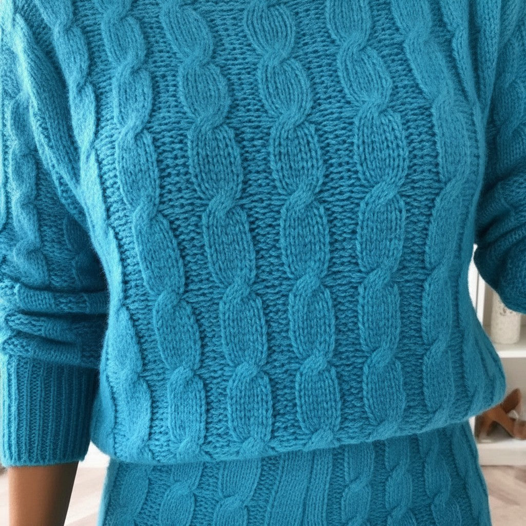 Cable knit loungewear co-ord