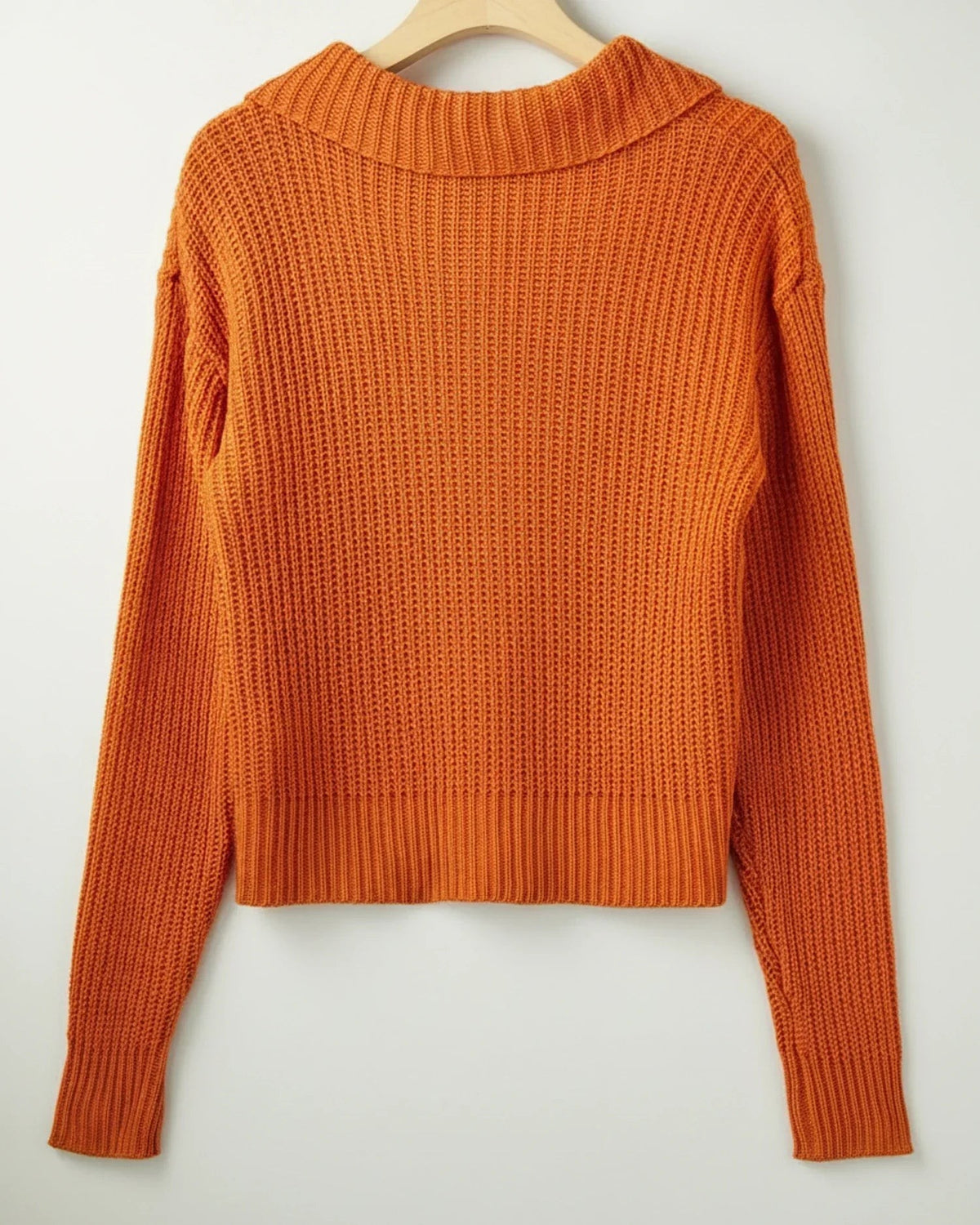 Chunky ribbed collared cardigan