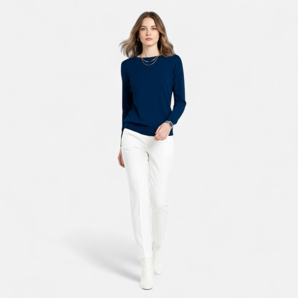 Classic crew neck jumper