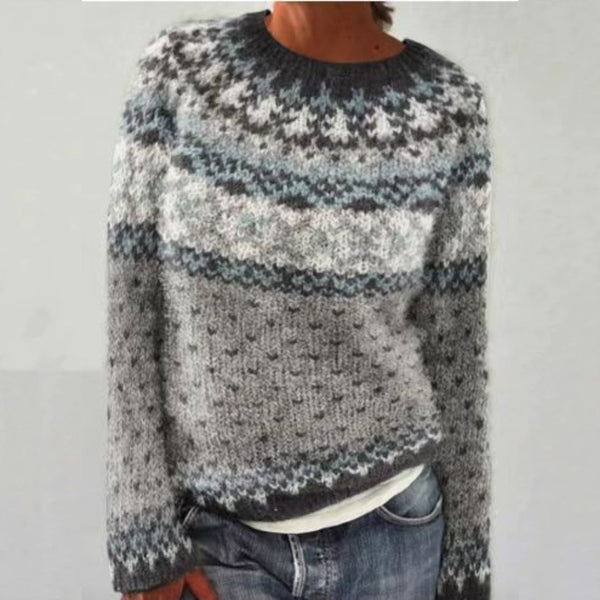 Fair isle crew neck jumper
