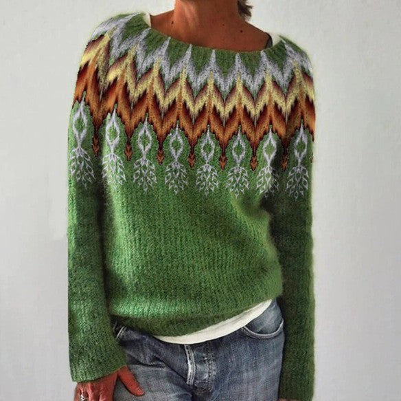 Fair isle crew neck jumper