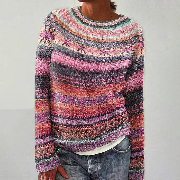 Pink fair isle knit jumper