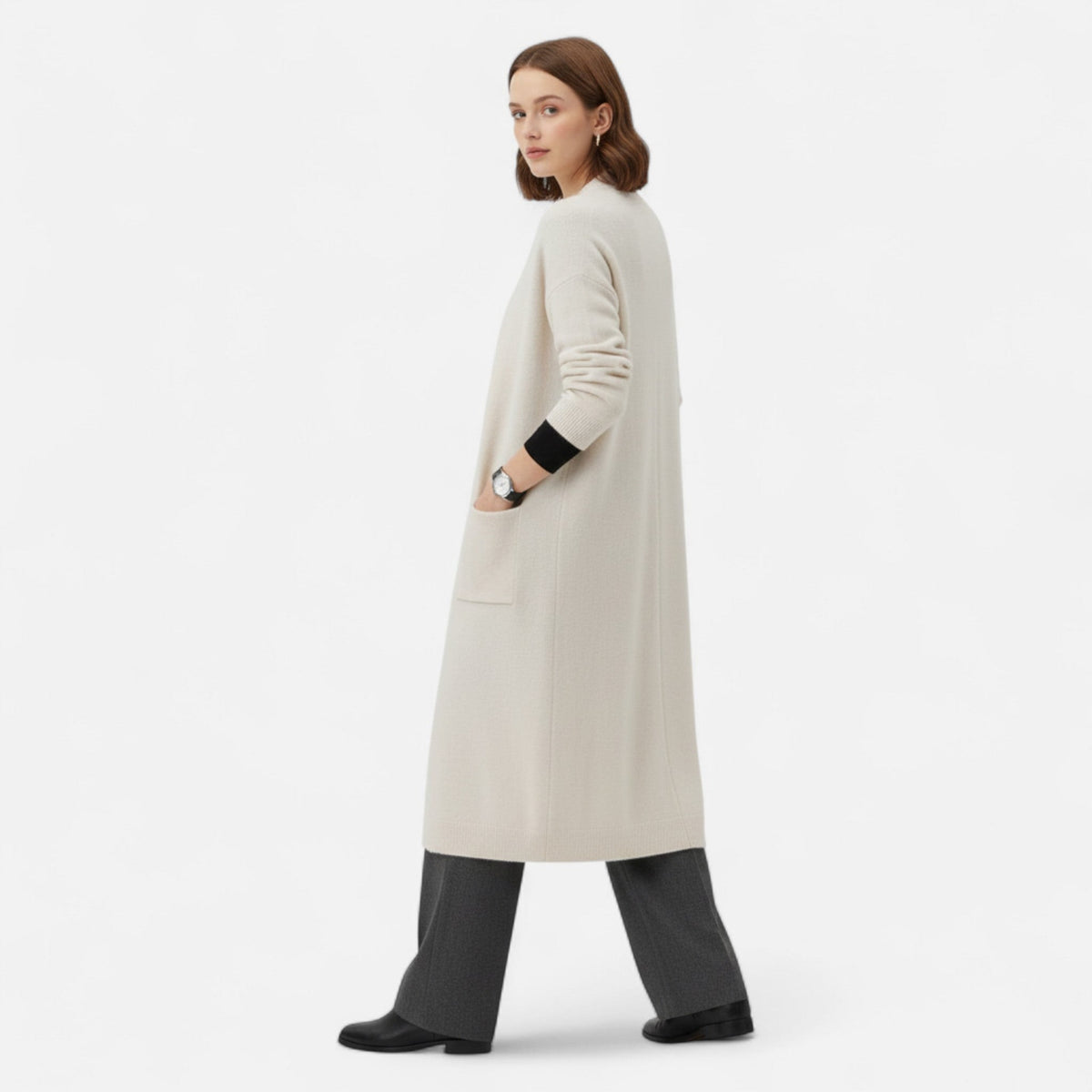 Longline pocket cardigan