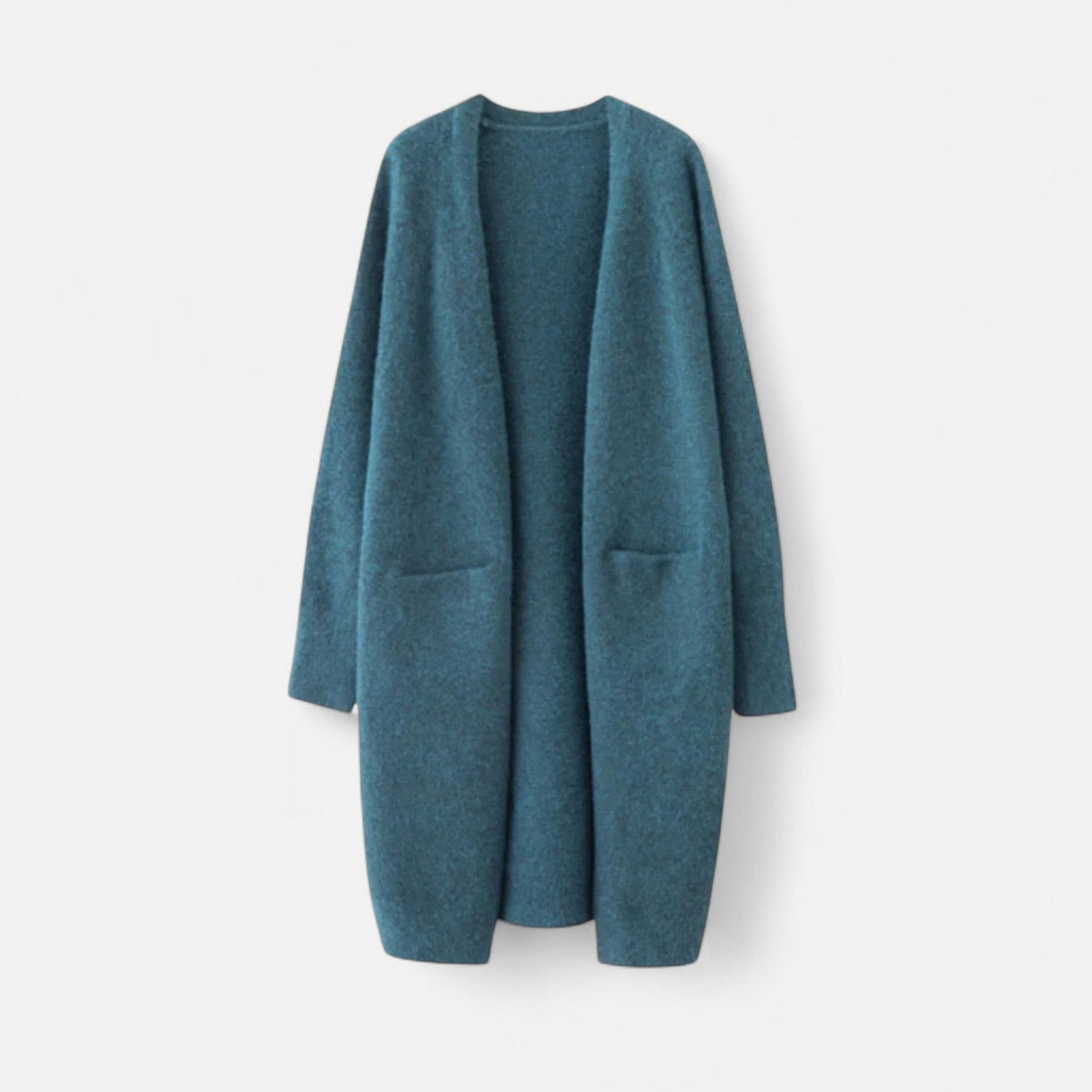 Blue longline pocket cardigan
