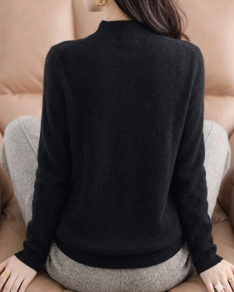 Merino mock neck jumper