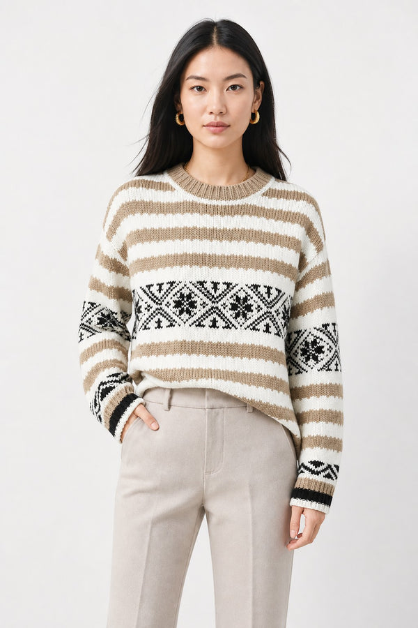 Merino wool fair isle jumper