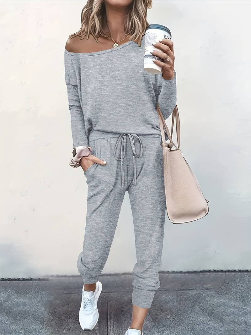 Off-shoulder lounge co-ord