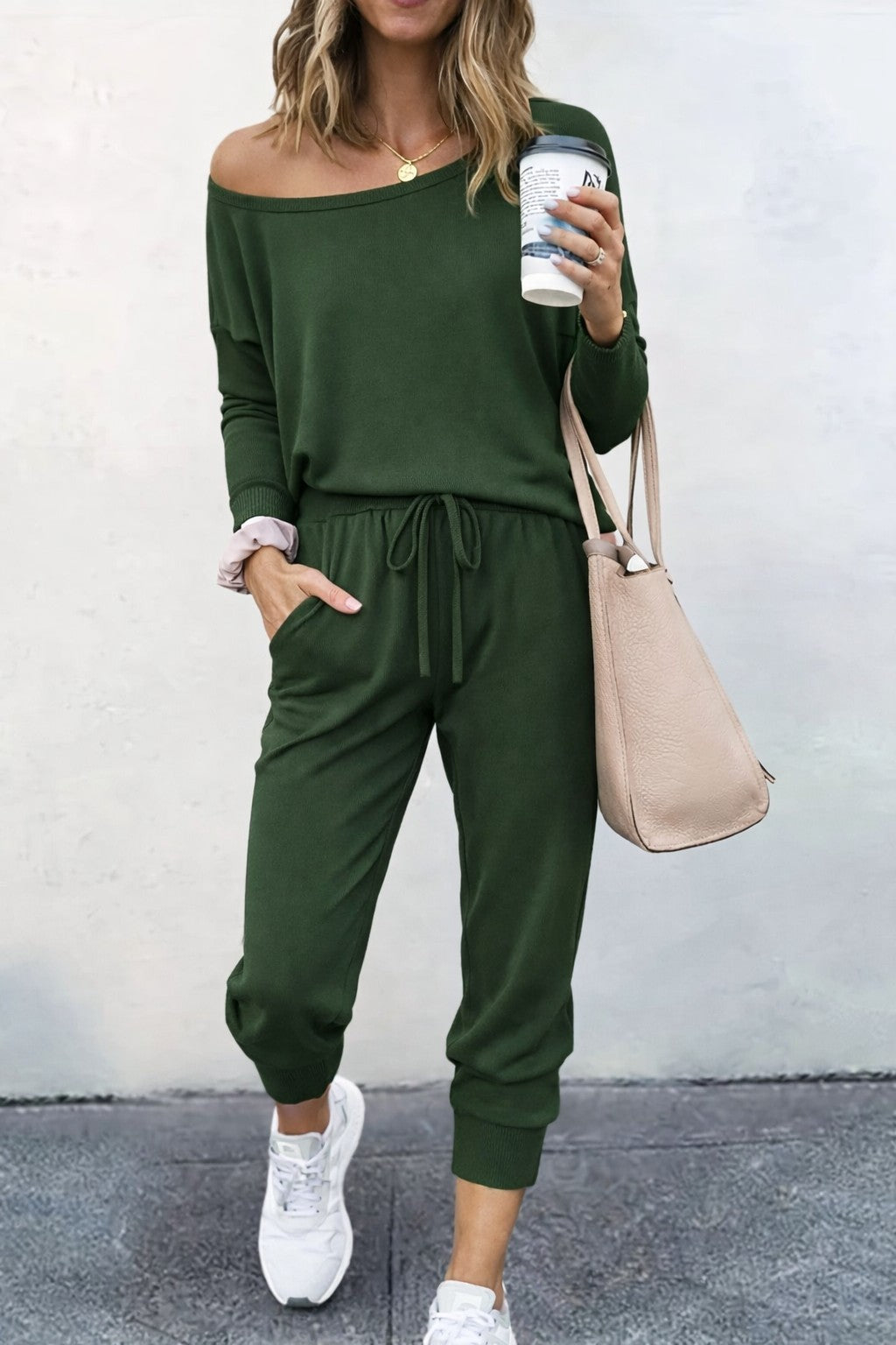 Off-shoulder lounge co-ord