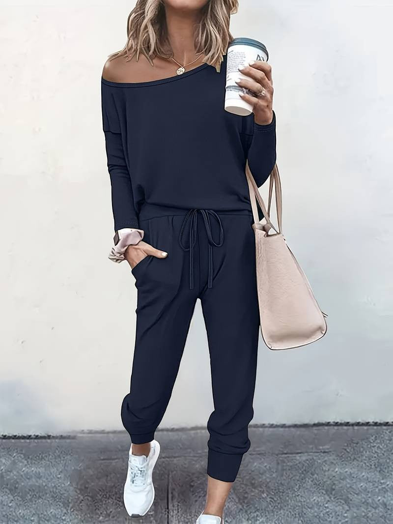 Off-shoulder lounge co-ord