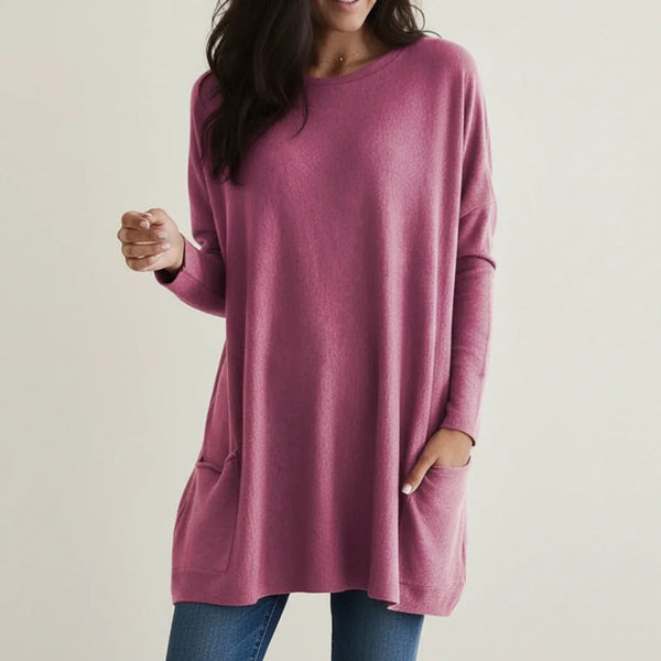 Pink oversized longline jumper