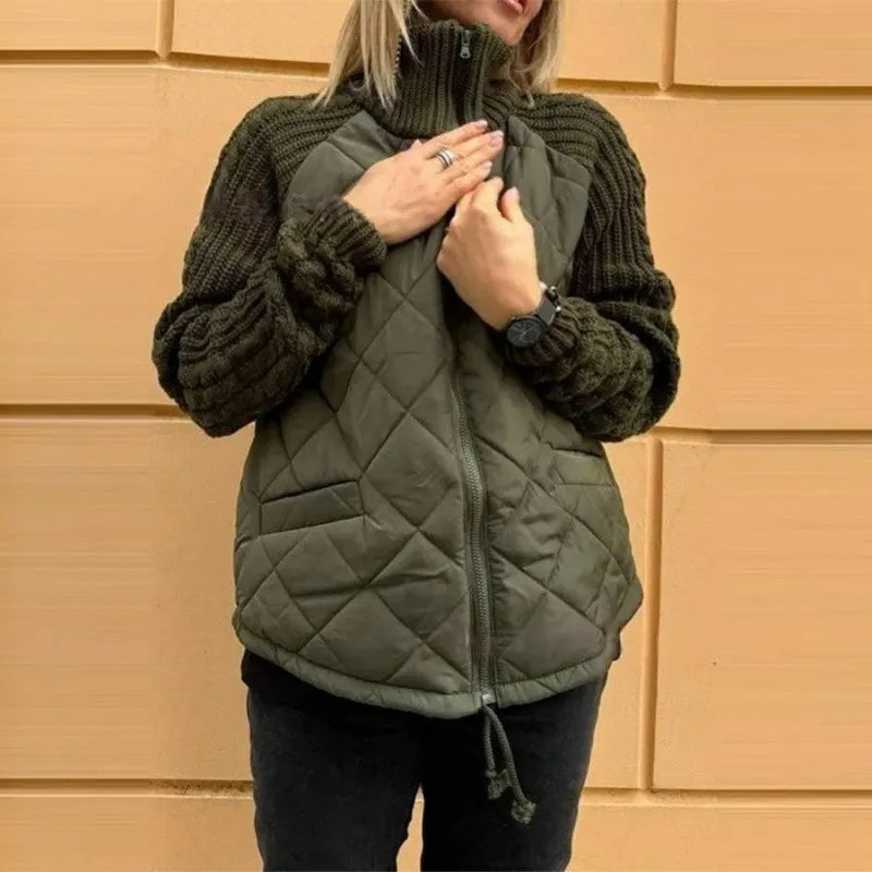 Quilted padded zip jacket