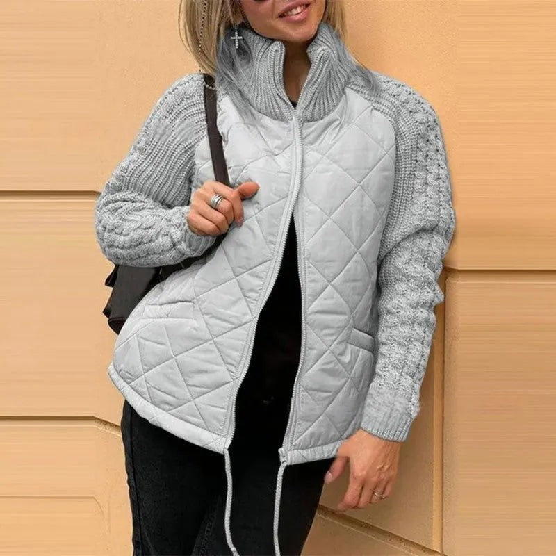Quilted padded zip jacket