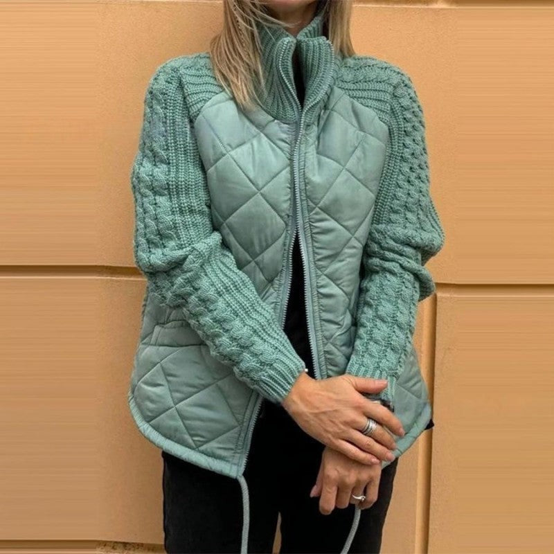 Quilted padded zip jacket