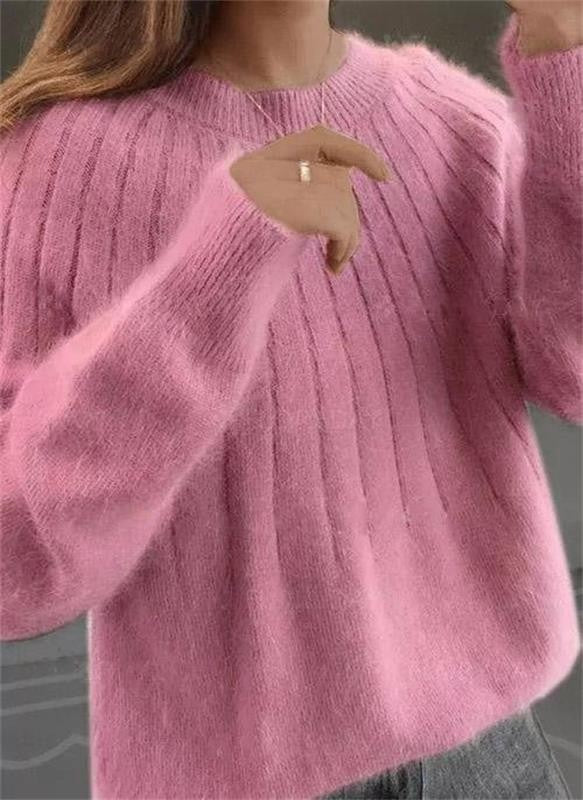 Ribbed crew neck jumper