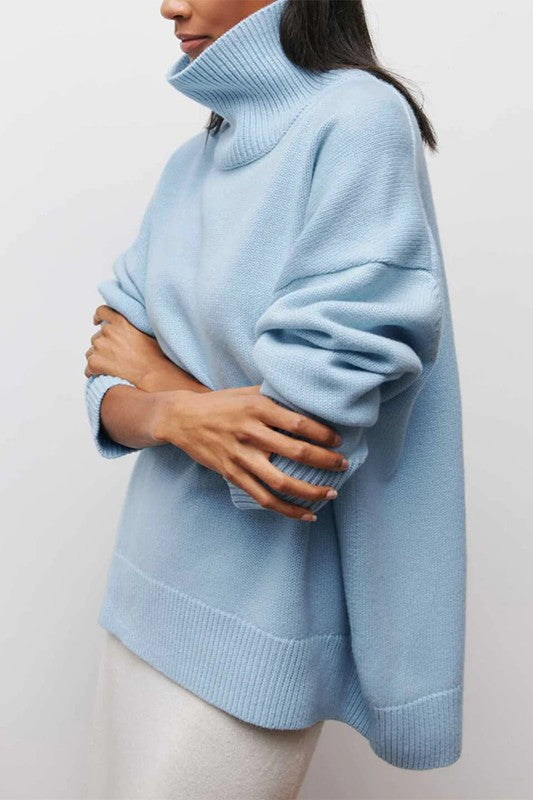 Short sleeve roll neck jumper