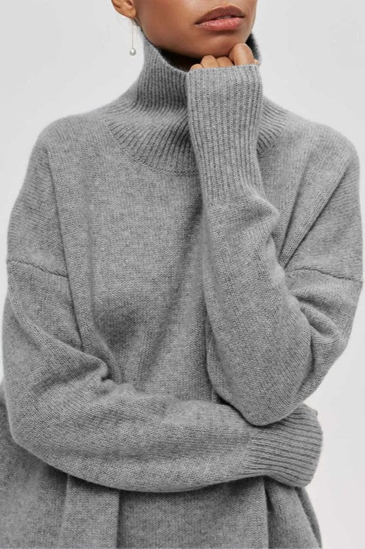 Short sleeve roll neck jumper