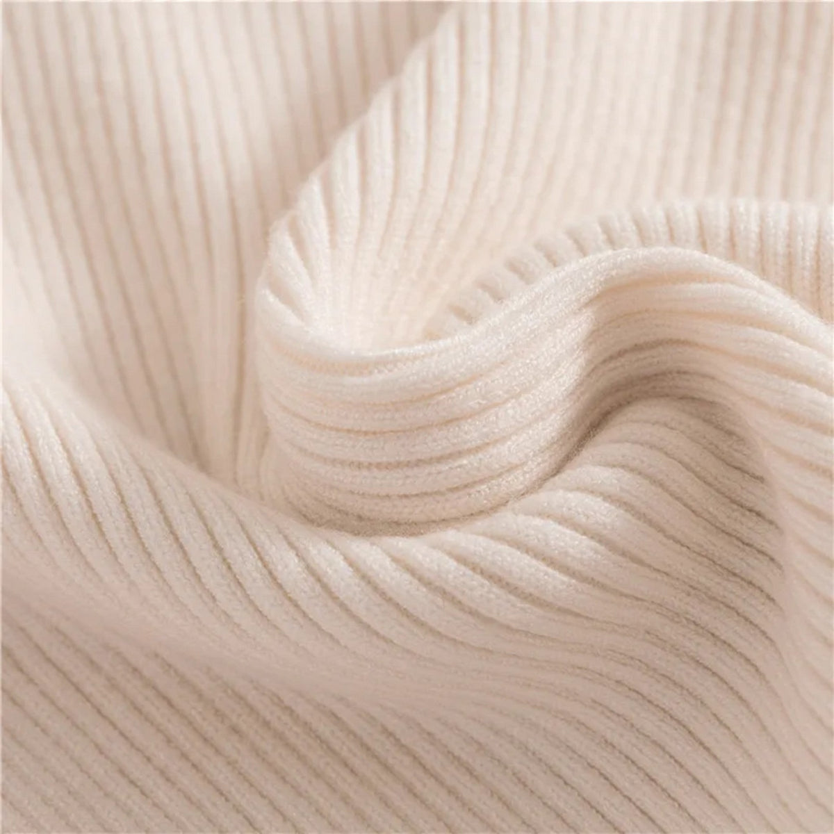 Slim ribbed roll neck jumper