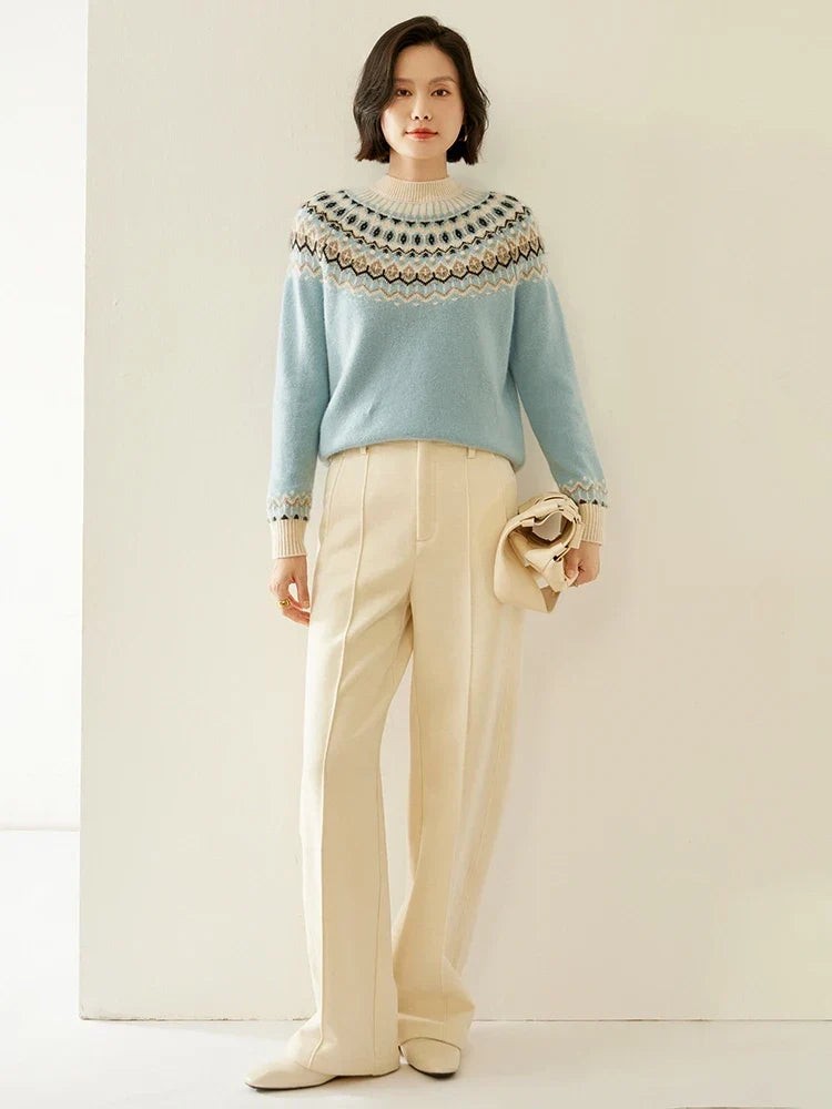 Wool fair isle jumper