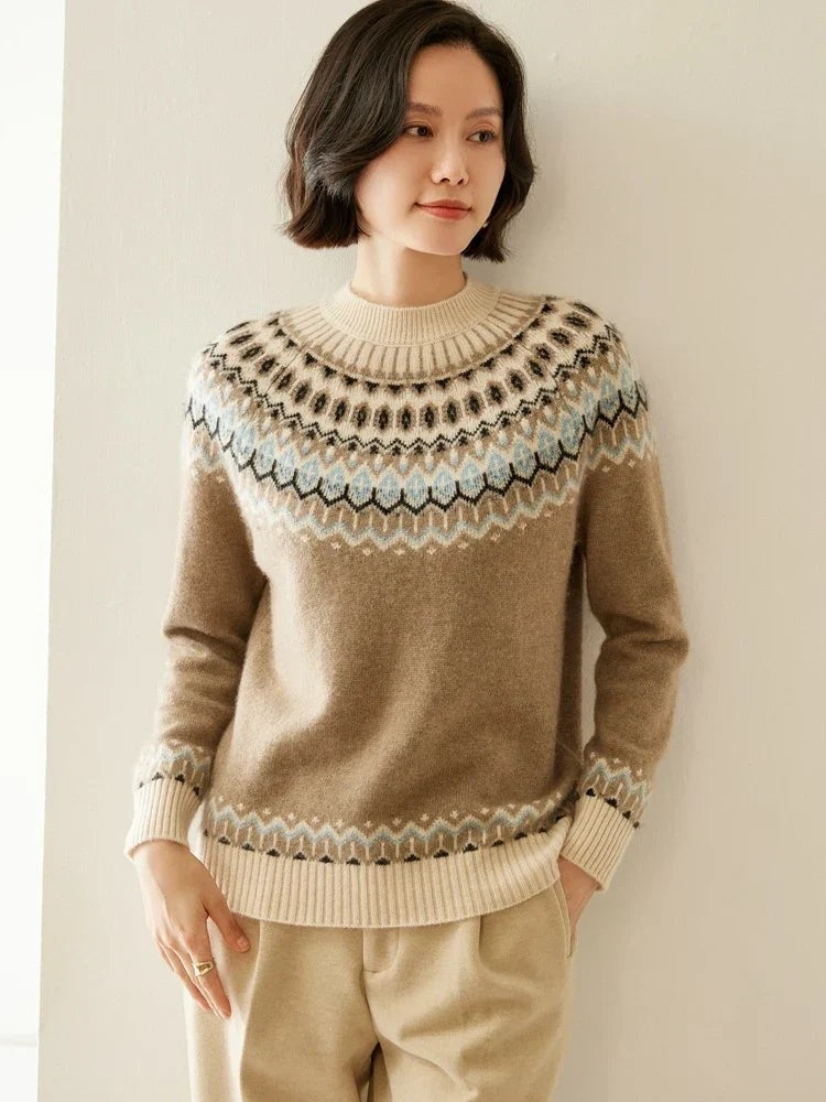 Wool fair isle jumper