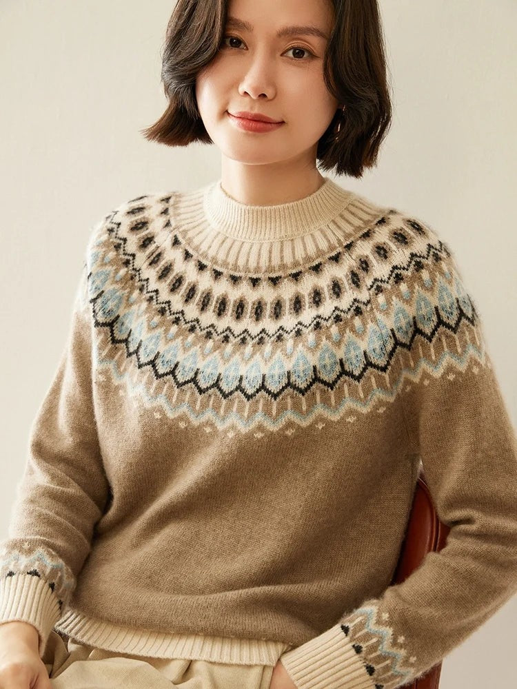 Wool fair isle jumper