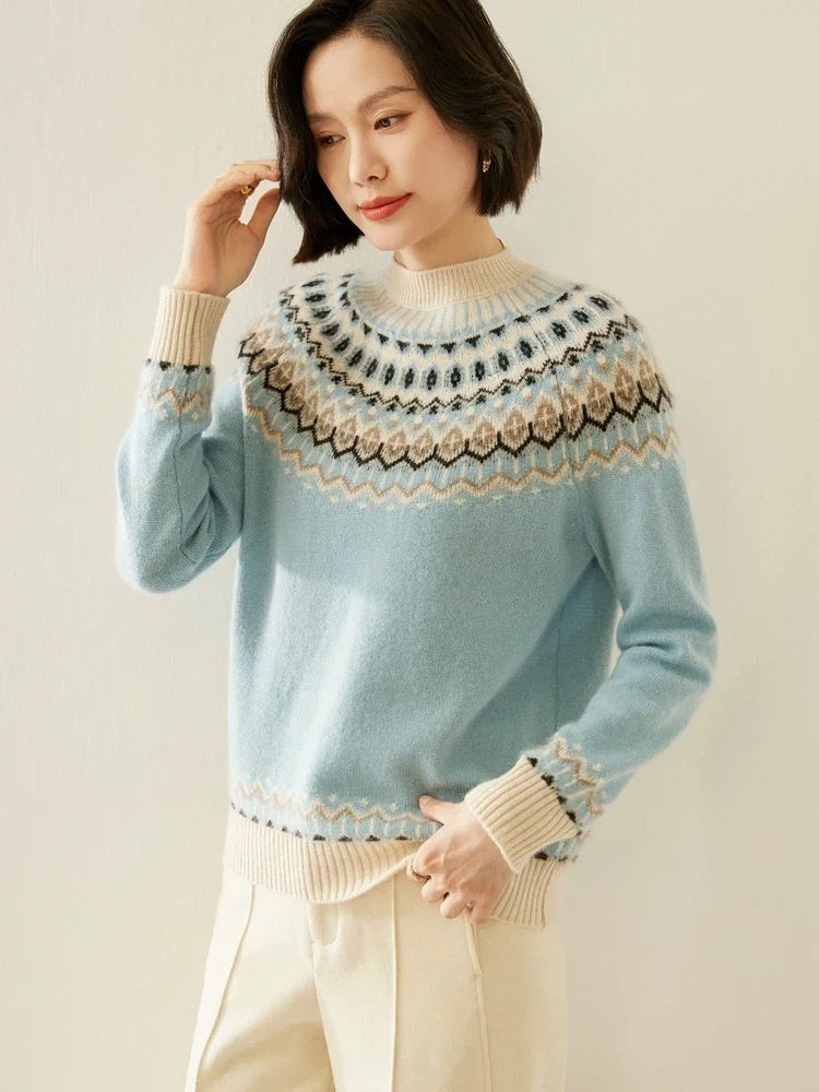 Wool fair isle jumper