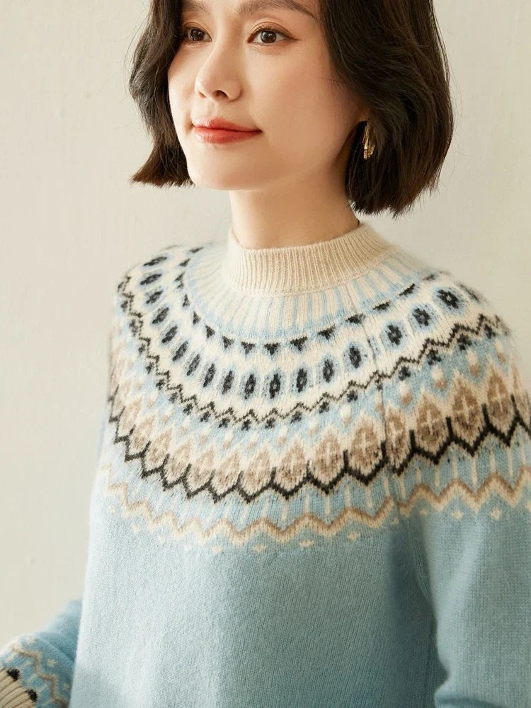 Wool fair isle jumper