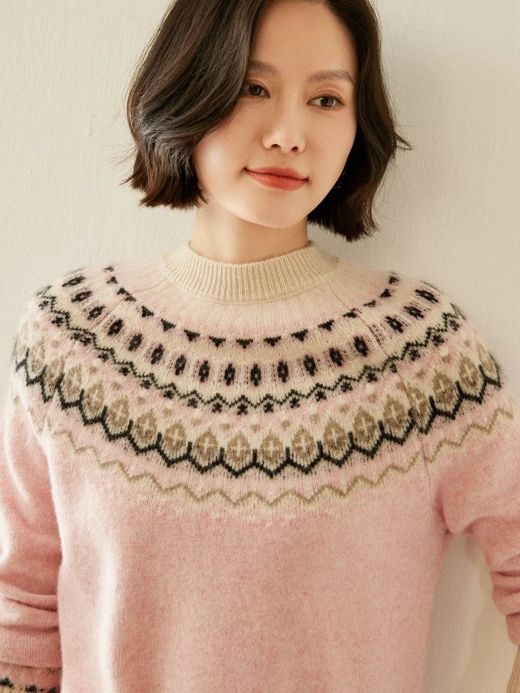 Wool fair isle jumper