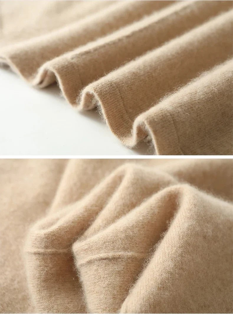 Wool knit midi skirt