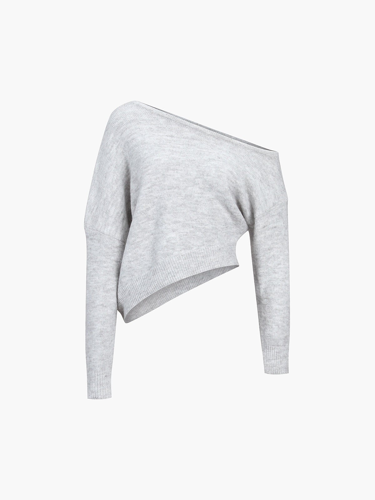 Wool off-shoulder jumper