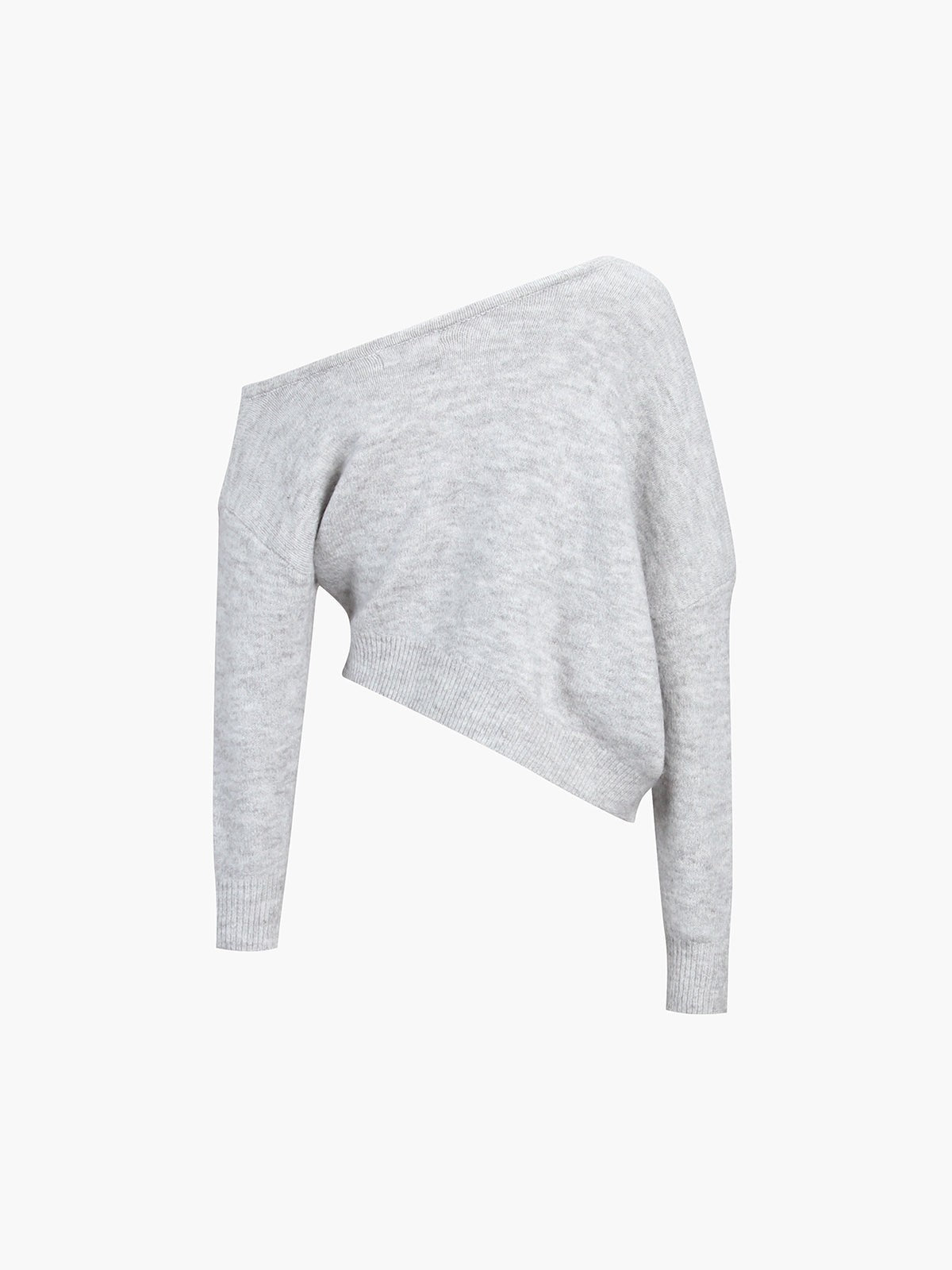 Wool off-shoulder jumper