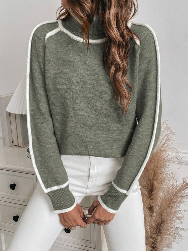 Wool roll neck jumper