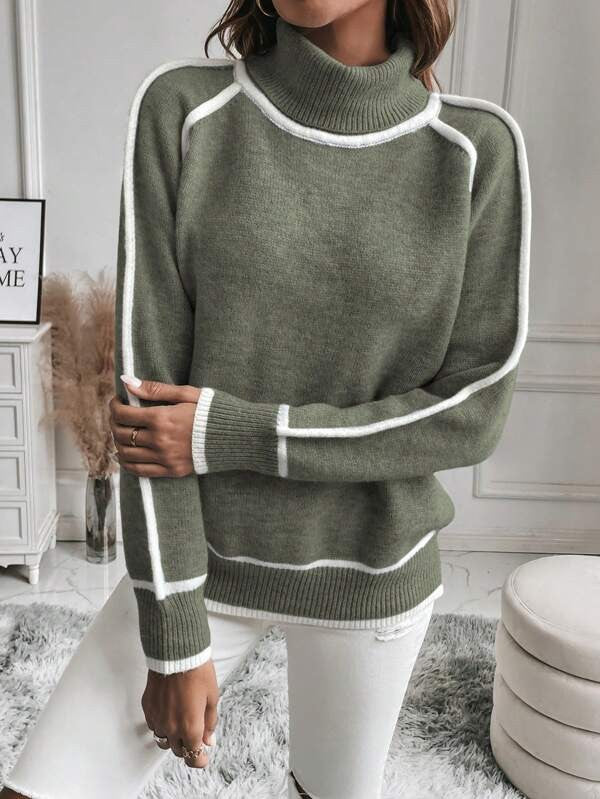 Wool roll neck jumper